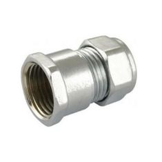 Chrome Compression 28mm x 1" Straight Female Iron