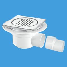 McAlpine TSG50-T150SS 50mm Water Seal Tile Or Stone Floor Gully Stainless Steel