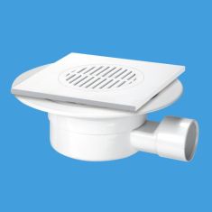 McAlpine VSG1T6WH Tile Or Stone Floor Gully With Non-Return Valve White