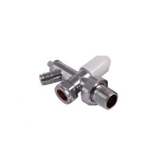STH Westco Cosmos 10mm Angled Radiator Lockshield Valve With Drain Off