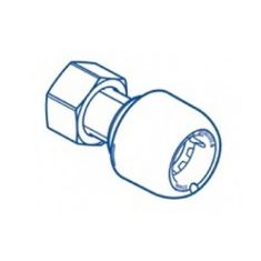 Hepworth Hep20 Straight Tap Connector 15mm x 1/2 Inch