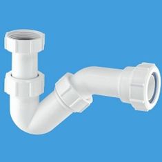 McAlpine BT2 1½" Tubular Adjustable Swivel 'P' Trap 19mm Water Seal