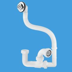 McAlpine FJ10 1½" Bath Trap With Flexible Overflow 75mm Water Seal