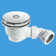 McAlpine ST90CP10 1½" x 90mm Shower Trap Chrome Plastic 50mm Water Seal