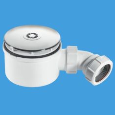 McAlpine ST90CP10-70 1½" x 90mm Shower Trap Chrome Plastic 50mm Water Seal