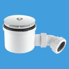 McAlpine ST90CP10-HP2 1½" x 90mm Hi-Flow Shower Trap Chrome Plastic 50mm Water Seal