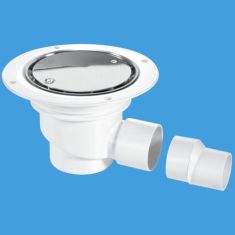 McAlpine TSG1SS 75mm Water Seal Sheet Floor Trapped Gully Stainless Steel