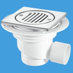 McAlpine TSG1T6SS 75mm Water Seal Tile Or Stone Floor Gully Stainless Steel