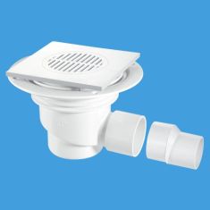McAlpine TSG1T6WH 75mm Water Seal Tile Or Stone Floor Gully White