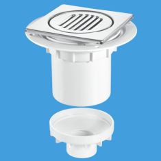 McAlpine TSG2-T150SS 75mm Water Seal Tile Or Stone Floor Gully Stainless Steel