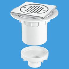 McAlpine TSG2T6SS 75mm Water Seal Tile Or Stone Floor Gully Stainless Steel