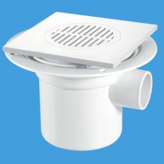 McAlpine TSG3T6WH 50mm Water Seal Tile Or Stone Floor Gully White