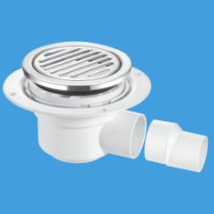 McAlpine TSG50-R125SS 50mm Water Seal Tile Or Stone Floor Gully Stainless Steel