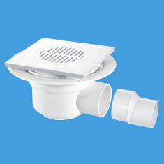 McAlpine TSG50T6WH 50mm Water Seal Tile Or Stone Floor Gully White