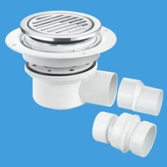McAlpine TSG52-R125SS 50mm Water Seal Tile Or Stone Floor Gully Stainless Steel