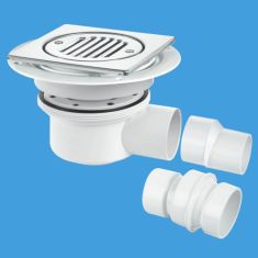 McAlpine TSG52T6SS 50mm Water Seal Tile Or Stone Floor Gully Stainless Steel