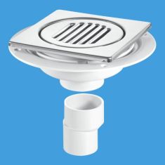 McAlpine USG2-T150SS Tile Or Stone Floor Untrapped Gully Stainless Steel