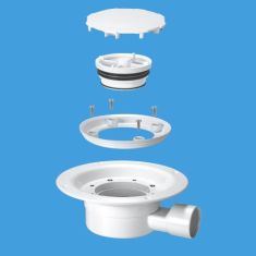 McAlpine VSG1WH-NSC Sheet Floor Gully With Non-Return Valve White