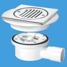 McAlpine VSG52T6SS Two Piece Tile Or Stone Floor Gully With NRV Stainless Steel