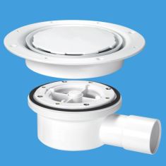 McAlpine VSG52WH-NSC Two Piece Sheet Floor Gully With Non-Return Valve White