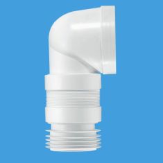 McAlpine WC-CON8F18 90° Flexible Pan Connector Short Length 4"/110mm Outlet