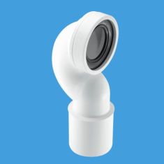 McAlpine WC-CONQP 90° Space Saving Bend Adjustable Length Pan Connector Plain End 4"/110mm