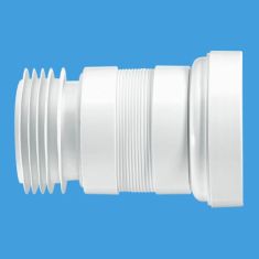 McAlpine WC-F18R Straight Flexible Pan Connector Short Length 4"/110mm Outlet