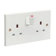 Switched Socket Outlet 13 Amp 2 Gang