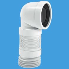 McAlpine WC-CON8F 90° Flexible Pan Connector Long Length 4"/110mm Outlet