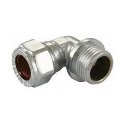 Chrome Compression Male Iron Elbow