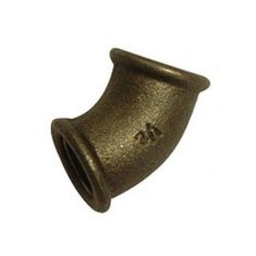 Black Malleable Iron 1/2" 45° Bend