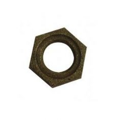 Black Malleable Iron 1/2" Hexagon Backnut