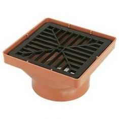 FloPlast D504 110mm Underground Drainage Square Hopper With Grid