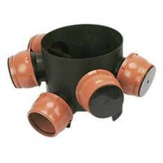 FloPlast D800 Underground Drainage Mini Access Chamber 5 Flexible Inlets