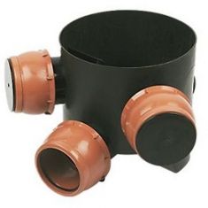 FloPlast D801 Underground Drainage Mini Access Chamber 3 Flexible 45° Inlets
