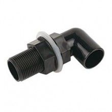 FLOPLAST OS15 Overflow/Condensate 90° Bent Tank Connector Black 21.5mm **CLEARANCE**