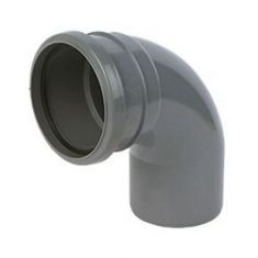 FloPlast SP161G 110mm Ring Seal 92.5° Single Socket Bend Grey