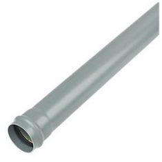 FloPlast SP3G 110mm Single Socket Pipe 3.2 Meters Grey