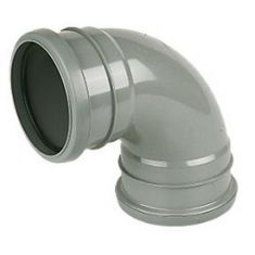 FloPlast SP561G 110mm Ring Seal 92.5° Double Socket Bend Grey