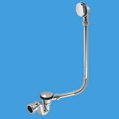 McAlpine BRASSTRAP-25-CP 1½" Chrome Bath Trap, Combined Waste And Overflow