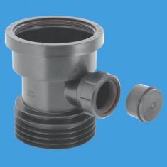 McAlpine DC1-BL-BO Drain Connector With Boss Black