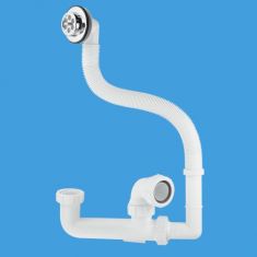 McAlpine FSK10E 1½" Extended Body Bath Trap With Flexible Overflow 60mm Seal