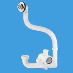 McAlpine FSK10V 1½" Bath Trap Anti Syphon With Flexible Overflow 50mm Seal