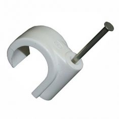 Unifix White Masonry Nail Pipe Clip 22mm