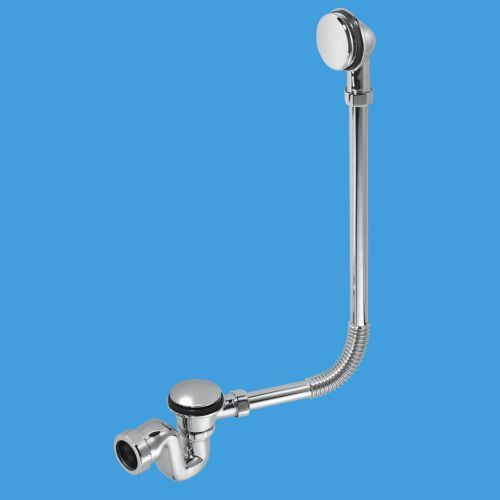 McAlpine BRASSTRAP50CP 1½" Chrome Bath Trap, Combined Waste And Overflow ukhps.co.uk