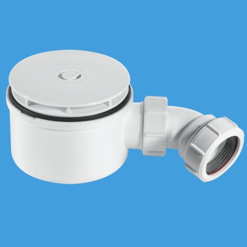 McAlpine ST90WH1070 1½" x 90mm Shower Trap White Plastic 50mm Water