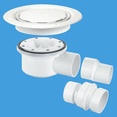 McAlpine TSG52WHNSC 50mm Water Seal Two Piece Sheet Floor Trapped